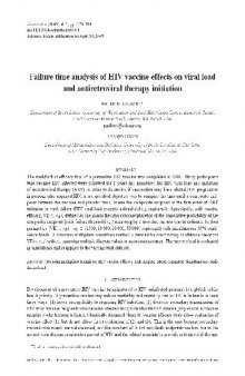 Failure time analysis of HIV vaccine effects on viral load and antiretroviral therapy initiation