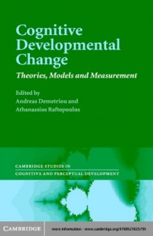 Cognitive Developmental Change: Theories, Models and Measurement (Cambridge Studies in Cognitive and Perceptual Development)