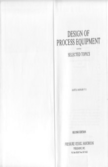 Design of Process Equipment: Selected Topics - 2nd Ed.