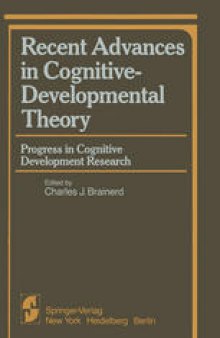 Recent Advances in Cognitive-Developmental Theory: Progress in Cognitive Development Research