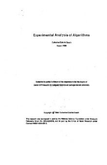 Experimental analysis of algorithms (thesis)
