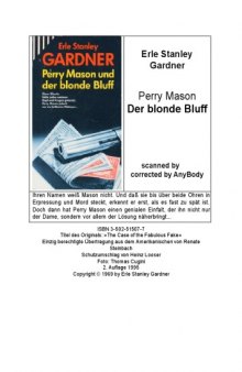 Perry Mason und der blonde Bluff