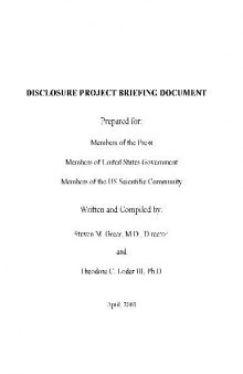 The Disclosure Project Briefing Document