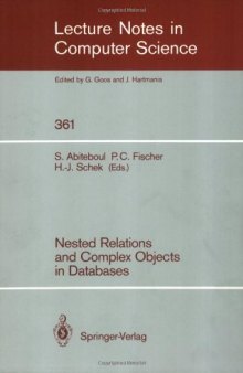 Nested Relations and Complex Objects in Databases