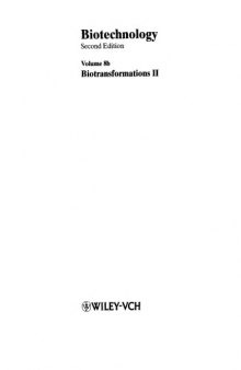 Biotechnology, 2nd Edition, Volume 8b: Biotransformations II