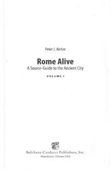 Rome Alive: vol. 1: A Source Guide to the Ancient City