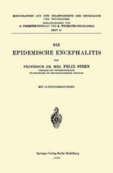 Die Epidemische Encephalitis