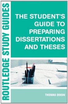 The student's guide to preparing dissertations and theses