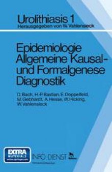Epidemiologie Allgemeine Kausal- und Formalgenese Diagnostik