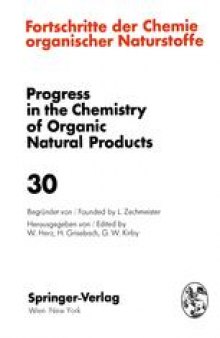 Fortschritte Der Chemie Organischer Naturstoffe: Progress in the Chemistry of Organic Natural Products