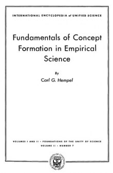 Fundamentals of Concept Formation in Empirical Science
