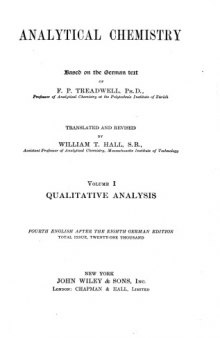 Analytical Chemistry Vol 1 