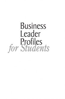Business Leader Profiles for Students