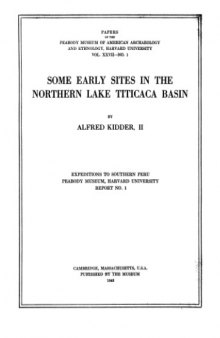 Some Early Sites in the Northern Lake Titicaca Basin