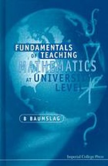 Fundamentals of teaching mathematics at university level