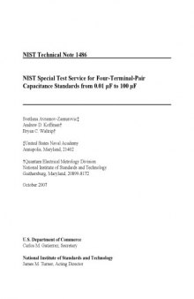 NIST Special Test Service for Four-Terminal-Pair Capacitance Standards from 0.01 μF to 100 μF