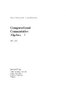 Computational Commutative Algebra 1