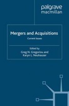 Mergers and Acquisitions: Current Issues