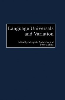 Language universals and variation