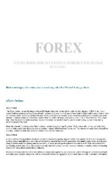 Forex Study Book For Successful Forign Exchange Dealing