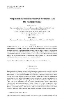 Nonparametric confidence intervals for the one- and two-sample problems