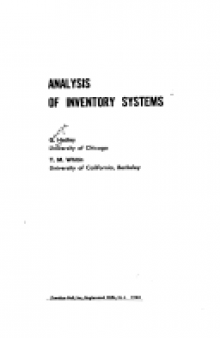 Analysis of inventory systems