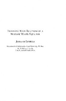 Traveling Wave Solutions of a Shallow Water Equation