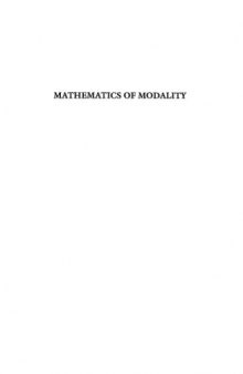Mathematics of Modality