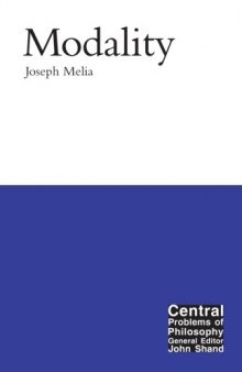 Modality (Central Problems of Philosophy)  