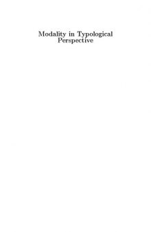 Modality in Typological Perspective [PhD Thesis]