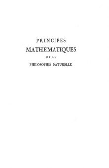 Principes mathématiques de la philosophi naturelle