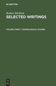 Selected Writings Phonological Studies vol. 1