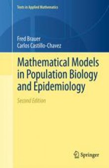 Mathematical models in population biology and epidemiology