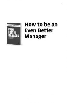 How to be an even better manager, eighth edition