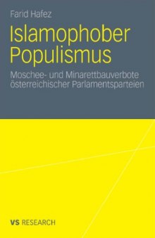 Islamophober Populismus: Moschee- und Minarettbauverbote österreichischer Parlamentsparteien