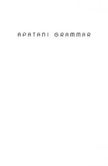 Apatani Grammar 