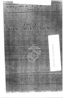 A history of Marine Corps roles and missions, 1775-1962