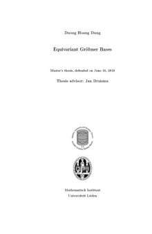 Equivariant Gröbner Bases [Master thesis]