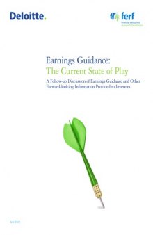 Earnings Guidance : the Current State of Play, a Follow-up Discussion of Earnings Guidance and Other Forward-looking Information Provided to Investors