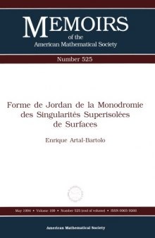 525 Forme De Jordan De LA Manodromie Des Singularites Superisole Es De Surfaces