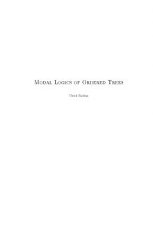 Modal Logics of Ordered Trees [PhD Thesis]