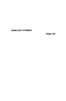 Inorganic Synthesis, Vol. 19