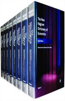 New Palgrave Dictionary Of Economics  