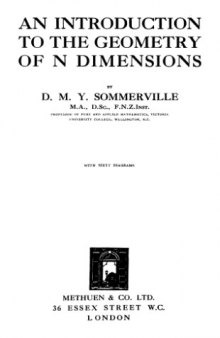 An introduction to the geometry of N dimensions