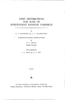 Limit Distributions for Sums of Independent Random Variables. Revised Edition 