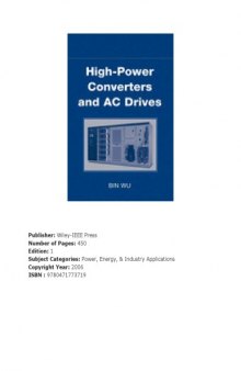 High-Power Converters and AC Drives  