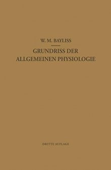 Grundriss der Allgemeinen Physiologie