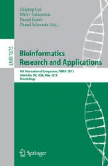 Bioinformatics Research and Applications: 9th International Symposium, ISBRA 2013, Charlotte, NC, USA, May 20-22, 2013. Proceedings