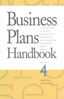 Business Plans Handbook, Volume 4