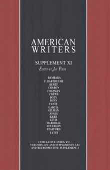 American Writers: Supplement 